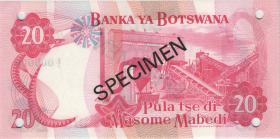 Botswana P.05s1 20 Pula (1976) Specimen E/1 000000 (1) 