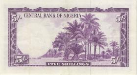 Nigeria P.02 5 Shillings 1958 (2) 