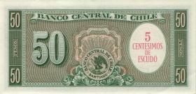 Chile P.126a 5 Centesimos a. 50 Pesos (1960-61) (2) 