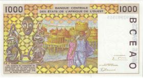 West-Afr.Staaten/West African States P.711Kg 1000 Francs 1997 (1) 