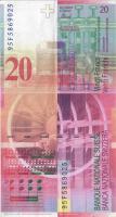 Schweiz / Switzerland P.68b 20 Franken 1995 (2) 