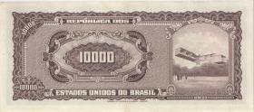 Brasilien / Brazil P.190a 10 Cruzeiros Novos a. 10000 Cruz., (1967) (1) 