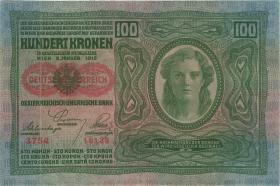 Österreich / Austria P.056 100 Kronen 1912 (1919) (2+) 