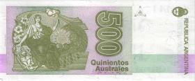 Argentinien / Argentina P.328b 500 Australes (1988-90) 
