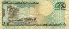 Dom. Republik/Dominican Republic P.172a  500 Pesos Oro 2002 (3) 