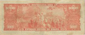 Brasilien / Brazil P.156c 1000 Cruzeiros (1953-59) (3) 