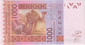 West-Afr.Staaten/West African States P.715Kh 1000 Francs 2009 (1) 