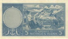 Norwegen / Norway P.30c 5 Kronen 1957 E (1) 
