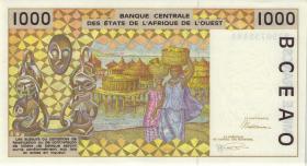 West-Afr.Staaten/West African States P.811Tc 1000 Francs 1993 (1) 