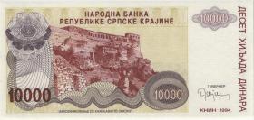Kroatien Serb. Krajina / Croatia P.R31 10.000 Dinara 1994 ohne Kenn-Nummer (1) 