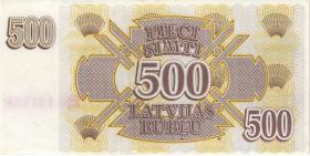 Lettland / Latvia P.42 500 Rubel 1992 (2) 