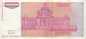 Jugoslawien / Yugoslavia P.126 1.000.000.000 Dinara 1993 (2) 