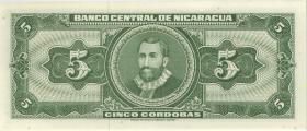 Nicaragua P.116 5 Cordobas 1968 0000430 (1) low number 
