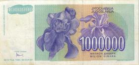 Jugoslawien / Yugoslavia P.120 1.000.000 Dinara 1993 (3) 