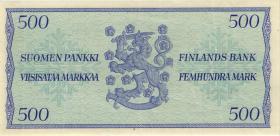 Finnland / Finland P.096 500 Markkaa 1956 (3+) 