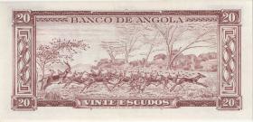Angola P.087 20 Escudos 1956 (2) 