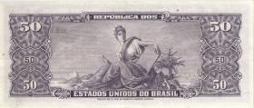 Brasilien / Brazil P.179 50 Cruzeiros (1963) (2+) 