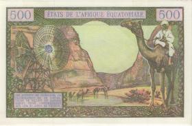 Äquat.-Afrikan.-Staaten P.04e 500 Francs (1963) (2+) 