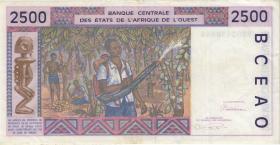 West-Afr.Staaten/West African States P.312Cb 2500 Francs 1993 (3) 