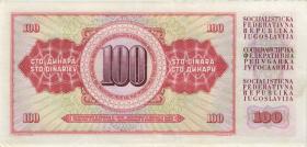 Jugoslawien / Yugoslavia P.080a 100 Dinara 1965 (2) 