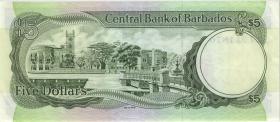 Barbados P.43 5 Dollars (1993) (2) 