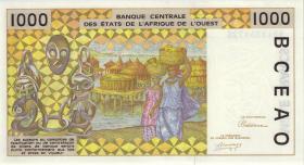 West-Afr.Staaten/West African States P.711Kb 1000 Francs 1992 (1) 