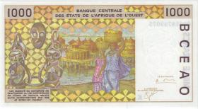 West-Afr.Staaten/West African States P.711Kj 1000 Francs 2000 (1) 