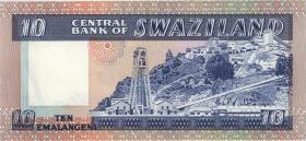 Swasiland / Swaziland P.10c 10 Emalangeni (1985) AB003514 (1) low number 