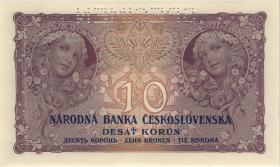 Tschechoslowakei / Czechoslovakia P.020s 10 Kronen 1927 Specimen (1) 