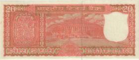 Indien / India P.061a 20 Rupien (1970) (1) 