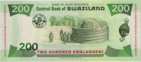 Swasiland / Swaziland P.35 200 Emalangeni 2008 HM0000371 (1) low number 