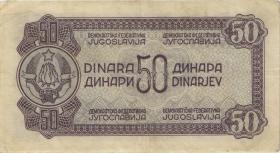 Jugoslawien / Yugoslavia P.052a 50 Dinara 1944 (3+) 