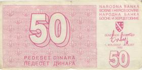 Bosnien & Herzegowina / Bosnia P.023 50 Dinara 1992 (4) 