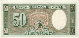 Chile P.121b 50 Pesos = 5 Condores (1958-59) (1) 