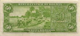 Bolivien / Bolivia P.141 50 Bolivianos L. 1945 (2) 