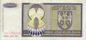 Bosnien & Herzegowina / Bosnia P.142 1.000.000 Dinara 1993 (3) 