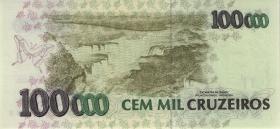 Brasilien / Brazil P.235a 100.000 Cruz. (1992) (1) 