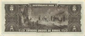 Brasilien / Brazil P.134  5 Cruzeiros (1943) (2+) 