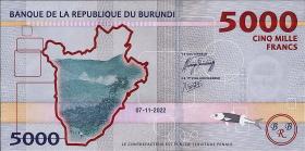 Burundi P.neu 5000 Francs 2022 (1) 