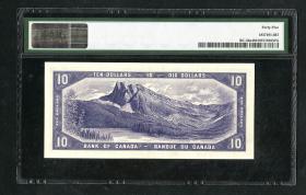 Canada P.069b 10 Dollars 1954 (2+) "Devils Face" 