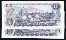 Canada P.088a 10 Dollars 1971 pair (1) 