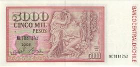 Chile P.155e 5000 Pesos 2005 (1) 