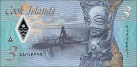 Cook Inseln / Cook Islands P.11 3 Dollars (2021) Polymer (1) 