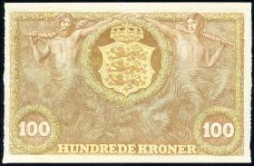 Dänemark / Denmark P.33d 100 Kroner 1943 (2/1) 