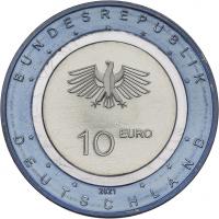 Deutschland 10 Euro 2021 Auf dem Wasser prfr 