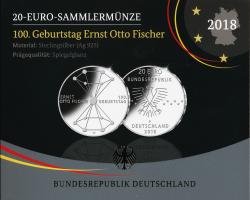Deutschland 20 Euro 2018 100. Geburtstag Ernst Otto Fischer PP 