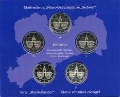 Deutschland 2-Euro-Sammlermünzenset 2016 Sachsen (Kronentor des Dresdner Zwingers) PP 