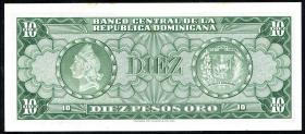Dom. Republik/Dominican Republic P.110a 10 Pesos Oro 1975 (1) 