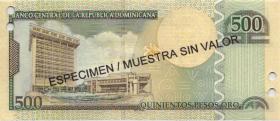 Dom. Republik/Dominican Republic P.172s3 500 Pesos Oro 2004 SPECIMEN (1) 