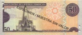 Dom. Republik/Dominican Republic P.176s2 50 Pesos Oro 2008 SPECIMEN (1) 